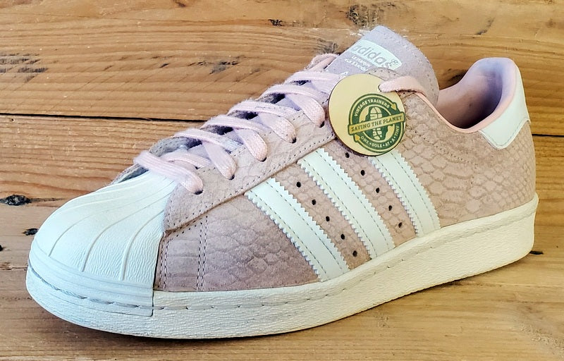 Adidas Superstar 80s Low Suede Trainers UK6.5/US8/EU40 S75059 Blush Pink/White