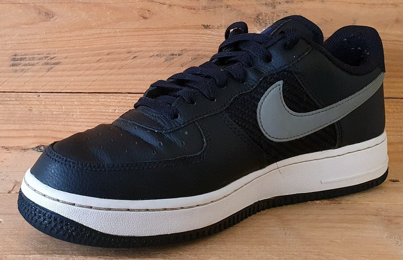 Nike Air Force 1 Leather/Textile Trainers UK7/US8/EU41 FD0666-001 Swoosh Black