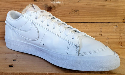 Nike Blazer Low 77 Leather Trainers UK6/US8.5/EU40 DC4769-100 Triple White