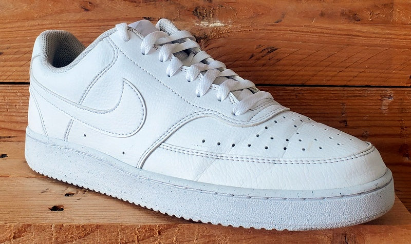 Nike Court Vision Low Leather Trainers UK9/US10/EU44 DH2987-100 Triple White