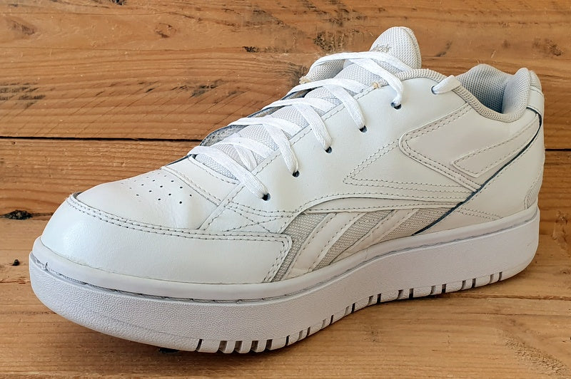 Reebok Court Double Mix Low Leather Trainers UK8/US10.5/EU42 EG5824 White