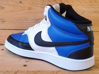 Nike Court Vision Mid Leather Trainers UK6/US7/EU40 FQ8740-480 Blue/White