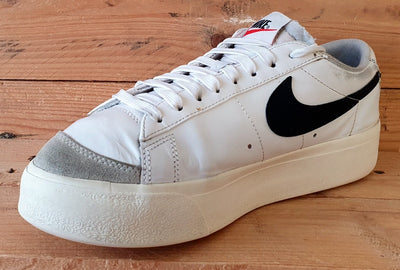 Nike Blazer Platform Low Leather Trainers UK6.5/US9/E40.5 DJ0292-101 White/Black