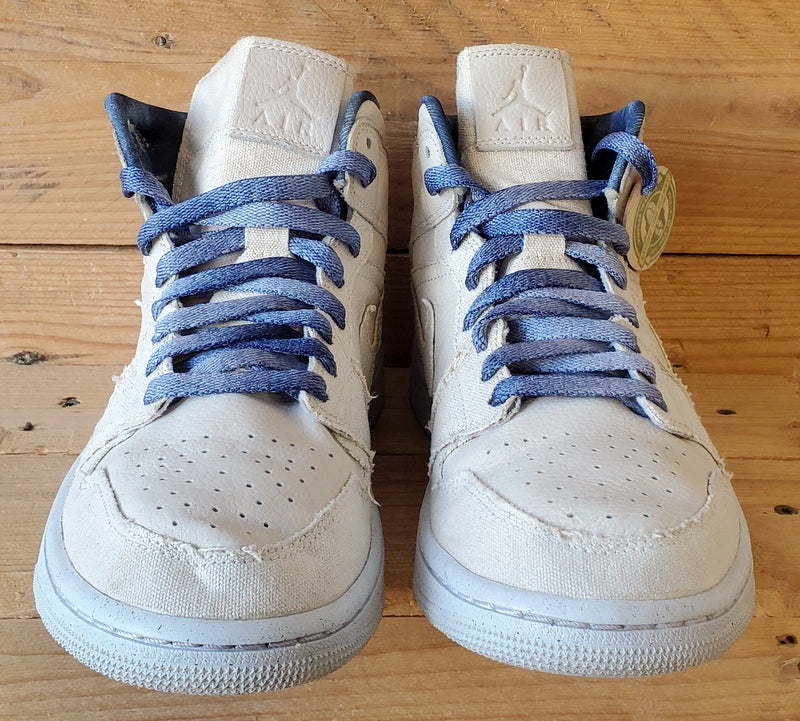 Nike Air Jordan 1 Mid Leather Trainers UK6.5/US9/EU40.5 DM9126-104 Sanddrift