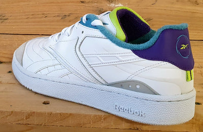 Reebok Club C RC 1.0 Low Leather Trainers UK8/US9/EU42 DV8659 White Purple Grey