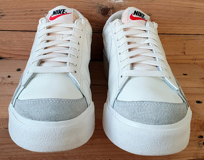 Nike Blazer Platform Low Leather Trainers UK5.5/US8/EU39 DJ0292-105 Sail Grey