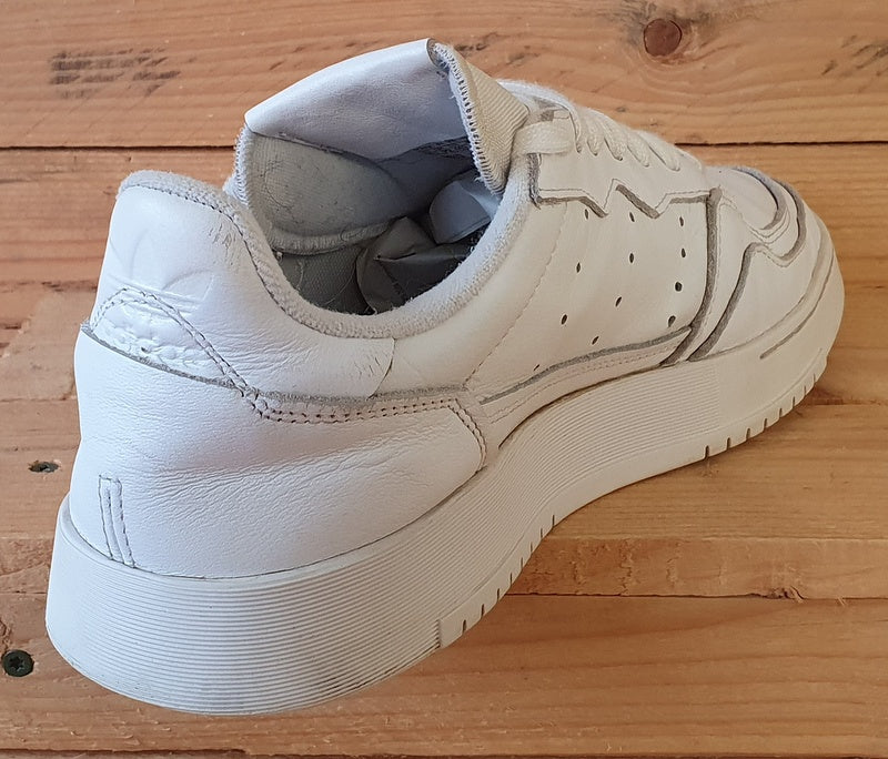 Adidas Supercourt Low Leather Trainers UK10 US10.5 EU44.5 EE6037 Triple White VintageTrainers