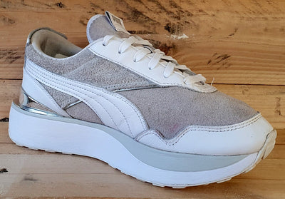 Puma Cruise Rider 66 Suede/Leather Trainers UK6/US8.5/EU39 375074-01 Grey Violet