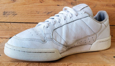 Adidas Continental 80 Low Leather Trainers UK9.5/US10/EU44 CG7120 Triple White
