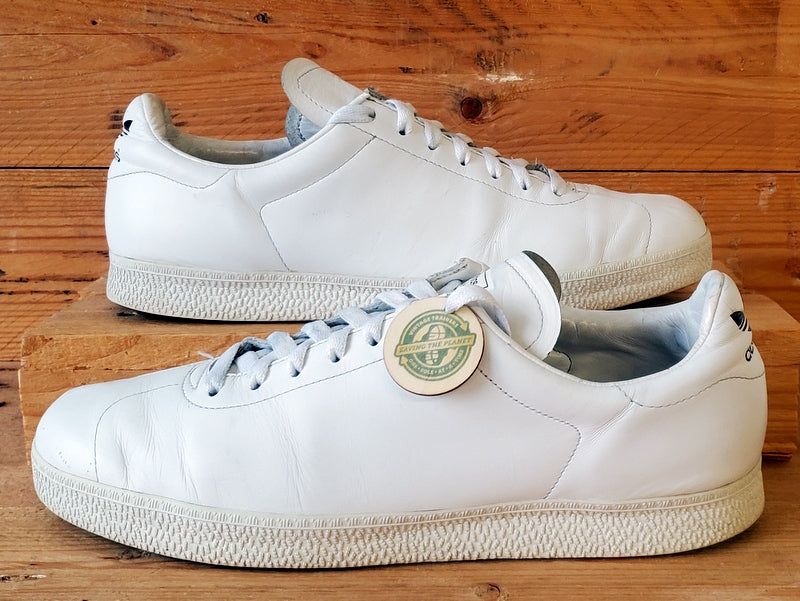 Adidas Gazelle Low Leather Trainers UK10/US10.5/Eu44.5 018113 Triple White