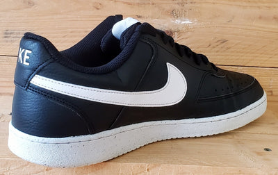 Nike Court Vision Low Leather Trainers UK10/US11/EU45 DH2987-001 Black/White