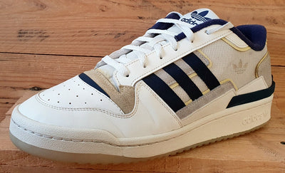 Adidas Forum Low Leather/Textile Trainers UK11/US11.5/EU46 GX4121 Off White/Navy