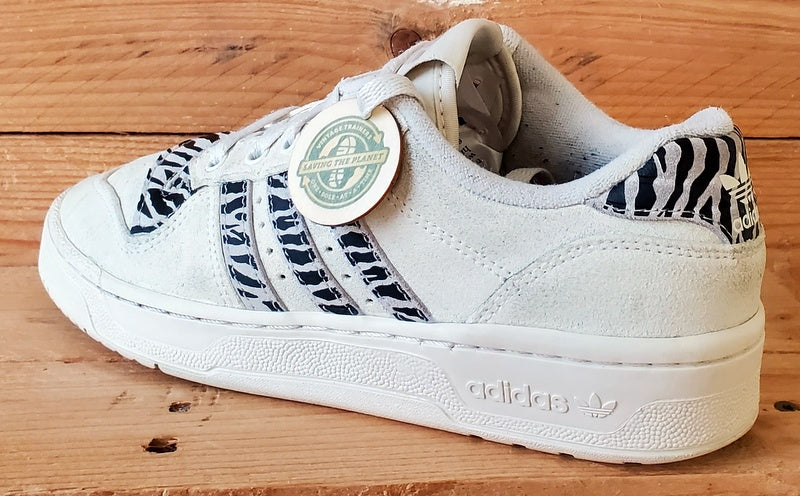 Adidas Rivalry Low Suede Trainers UK5.5/US7/EU38.5 EG9003 Grey/Zebra Print