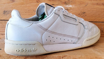 Adidas Continental 80 Low Leather Trainers UK9.5/US10/EU44 CG7120 Triple White