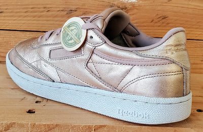 Reebok Club C 85 Low Leather Trainers UK6/US8.5/EU39 BS7899 Melted Metal
