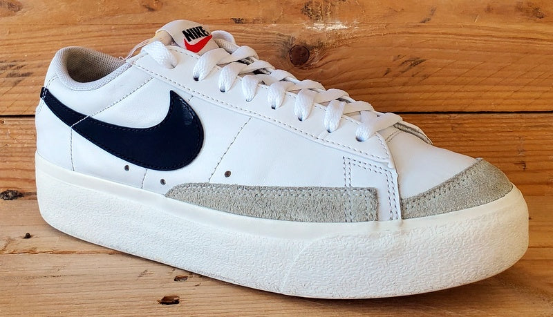 Nike Blazer Platform Low Leather Trainers UK7/US9.5/EU41 DJ0292-101 White/Black