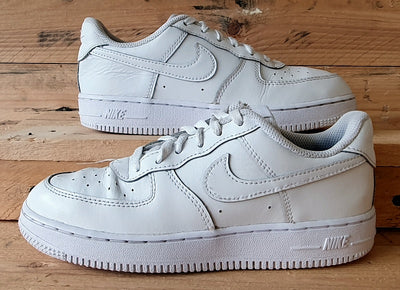 Nike Air Force 1 LE Low Leather Trainers UK2/US2.5Y/EU34 DH2925-111 Triple White