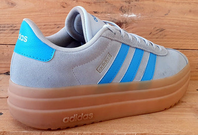 Adidas VL Court Bold Low Suede Trainers UK7/US8.5/EU40.5 IH2310 Halo Blue