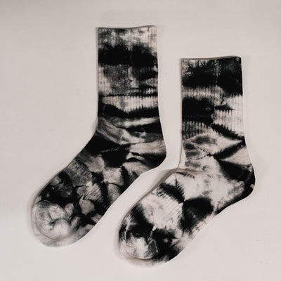Unisex Black Tye Dye Breathable Gym Socks. Fits sizes UK4 - UK10 Cotton / Nylon / Spandex