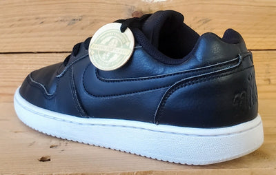 Nike Ebernon Low Leather Trainers UK4/US6.5/EU37.5 AQ1779-001 Black/White