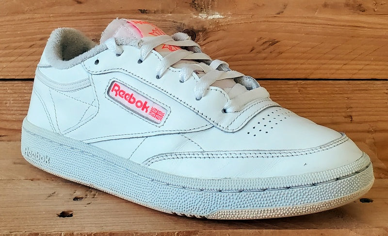 Reebok Club C 85 Low Leather Trainers UK5.5/US8/EU38.5 FY5163 White/Flare Orange