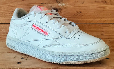 Reebok Club C 85 Low Leather Trainers UK5.5/US8/EU38.5 FY5163 White/Flare Orange