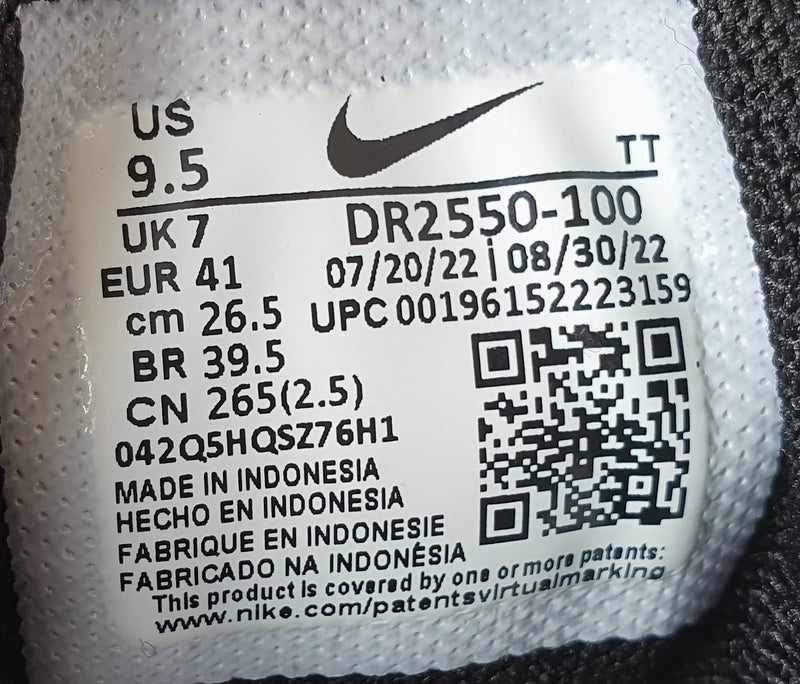 Nike Air Max 95 Textile Trainers UK7/US9.5/EU41 DR2550-100 Light Iron Ore/Black