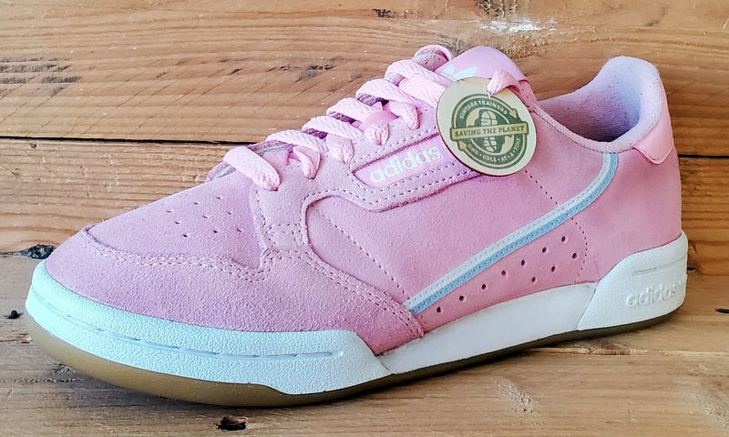 Adidas Continental 80 Low Suede Trainers UK4/US5.5/EU36.5 G27720 Pink/White/Gum