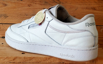 Reebok Club C 85 Low Leather Trainers UK12/US13/EU47 100000154 Triple White