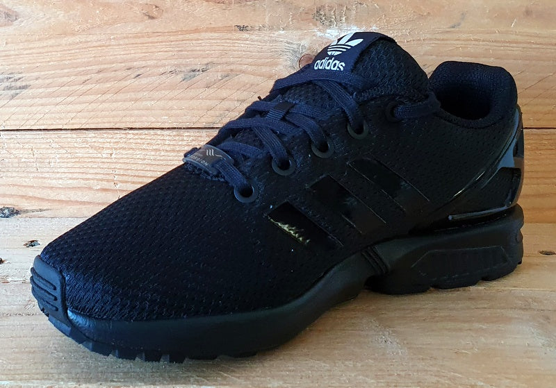 Adidas Originals ZX Flux Low Textile Trainers UK3.5/US4/EU36 G54575 Triple Black