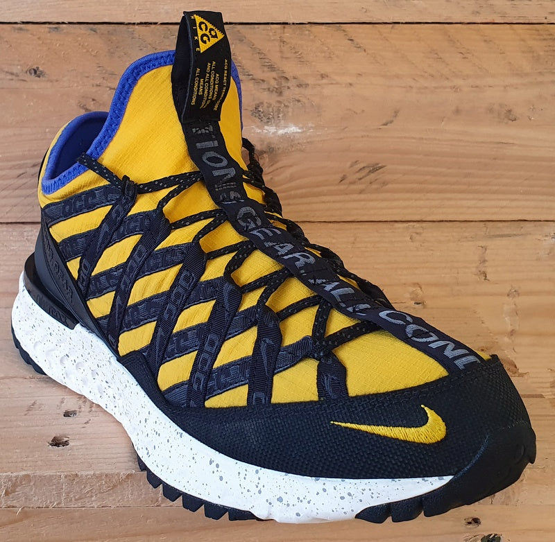 Nike ACG React Terra Gobe Textile Trainers UK9.5/US10.5/EU44.5 BV6344-700 Yellow