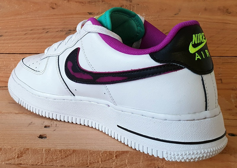 Nike Air Force 1 Low 07' LV8 Trainers UK6/US7Y/E40 DX3933-100 White Vivid Purple