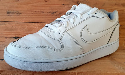 Nike Ebernon Low Leather Trainers UK10/US11/EU45 AQ1775-100 Triple White