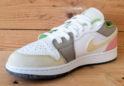 Nike Air Jordan 1 Low Leather Trainers UK4/US4.5Y/EU36.5 DJ0341-100 Pastel Grind