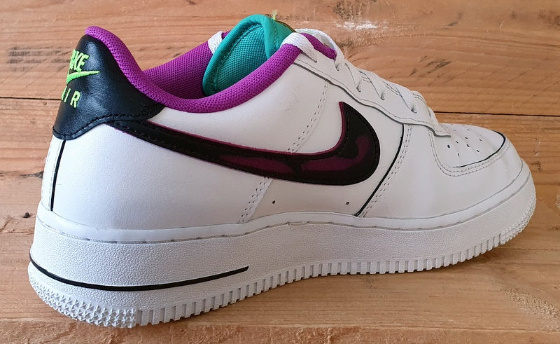 Nike Air Force 1 Low 07' LV8 Trainers UK6/US7Y/E40 DX3933-100 White Vivid Purple