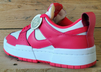 Nike Dunk Disrupt Textile/Leather Trainers UK5/US7.5/EU38.5 CK6654-601 White/Red
