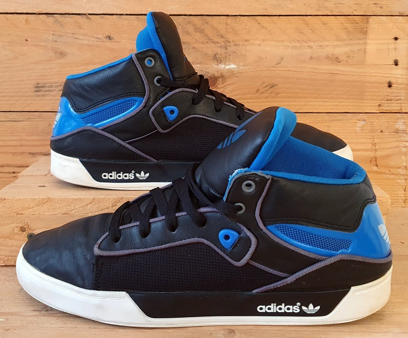 Adidas Attitude Vulc West Mid Leather Trainers UK9/US9.5/EU43 G64293 Black/Blue