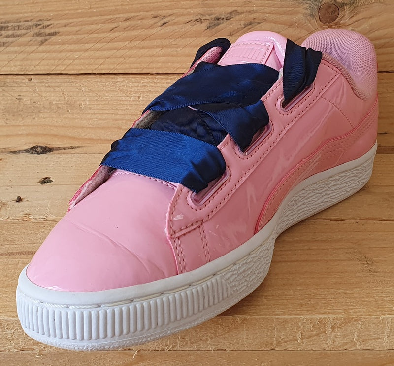 Puma basket heart junior pink best sale