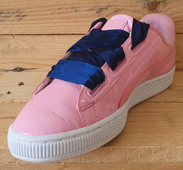 Puma platform trainers in blue patent best sale