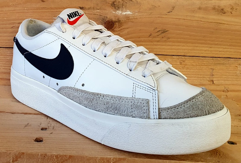 Nike Blazer Platform Low Leather/Suede Trainers UK6/US8.5/EU40 DJ0292-101 White