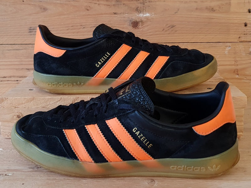 Adidas Gazelle Low Suede Trainers UK8.5/US9/EU42.5 G97874 Black/Orange Gum