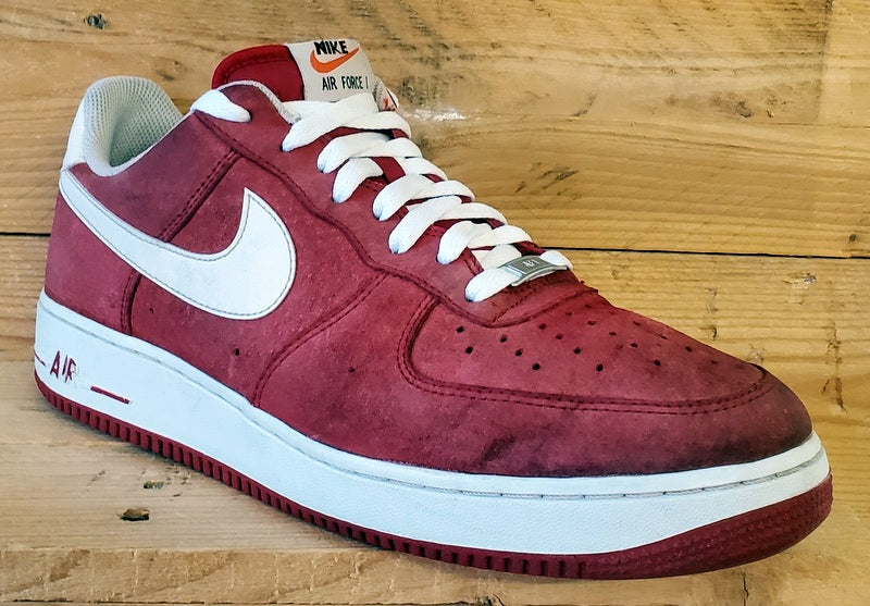 Nike Air Force 1 Low Suede Trainers UK10/US11/EU45 488298-620 Red/White