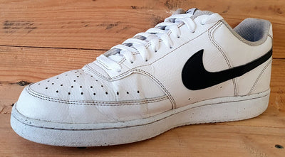 Nike Court Vision Low Leather Trainers UK10/US11/EU45 DH2987-101 White/Black