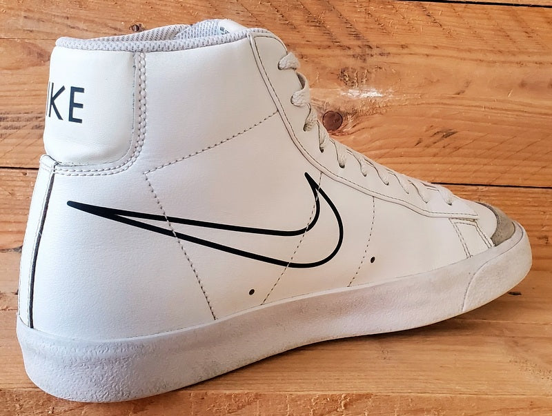 Nike Blazer 77 Multi Swoosh Mid Leather Trainers UK8/US9/EU42.5 FN7809-100 White