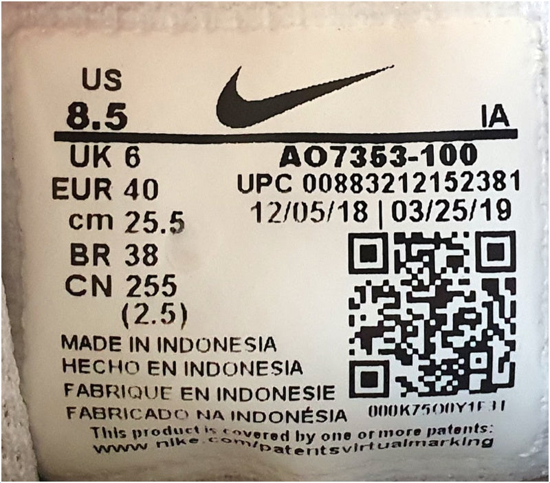 Nike Air Max Wild Card Textile Trainers UK6/US8.5/EU40 AO7353-100 Triple White