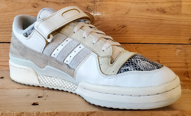 Adidas Forum 84 Low Leather/Snakeskin Trainers UK9/US9.5/EU43 FZ6292 White