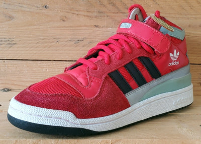 Adidas Forum Mid Suede/Textile Trainers UK6/US6.5/EU39 B35280 Red/White