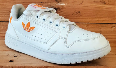 Adidas Originals NY 90 Low Leather Trainers UK7.5/US8/EU41 GV8848 White/Orange