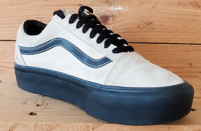 Vans Off The Wall Platform Low Suede Trainers UK6/US8.5/EU39 721454 Grey/Black