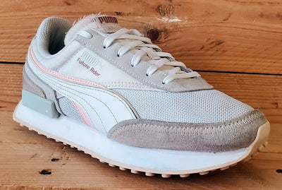 Puma Future Rider Low Textile Trainers UK5/US6C/EU38 383887-04 White/Grey/Pink